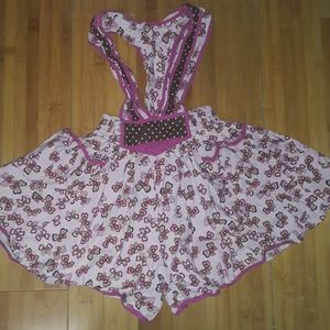 Vintage Butterfly Easter Romper Suspender Skirt